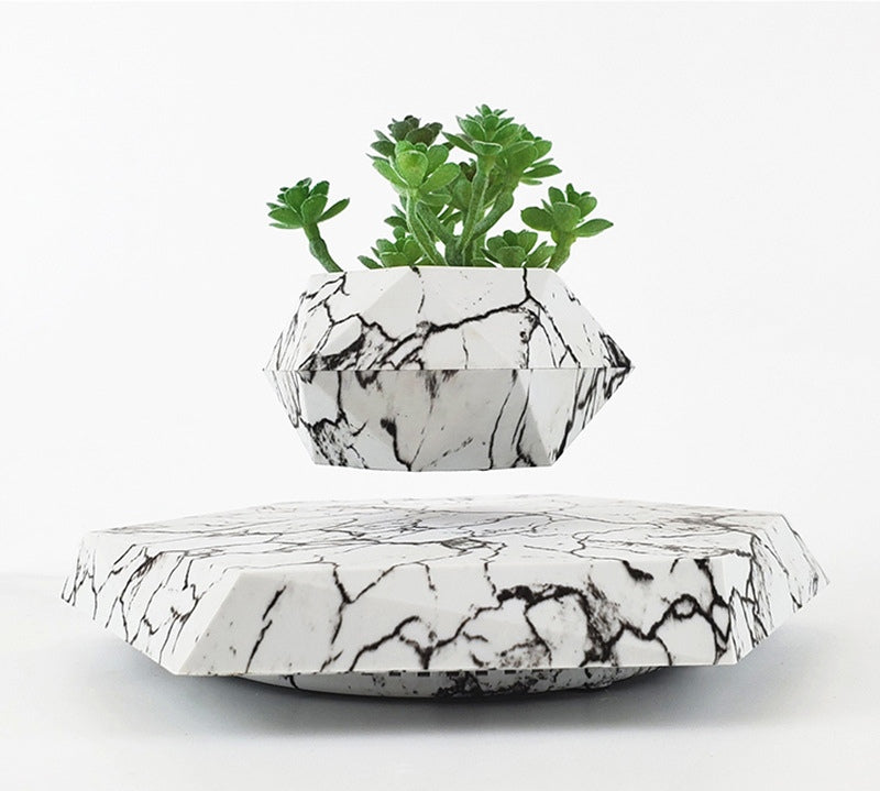 Levitating Plant Pot Marble Color Floating Planter