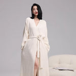 Soft And Comfortable Solid-color Cardigan Robe