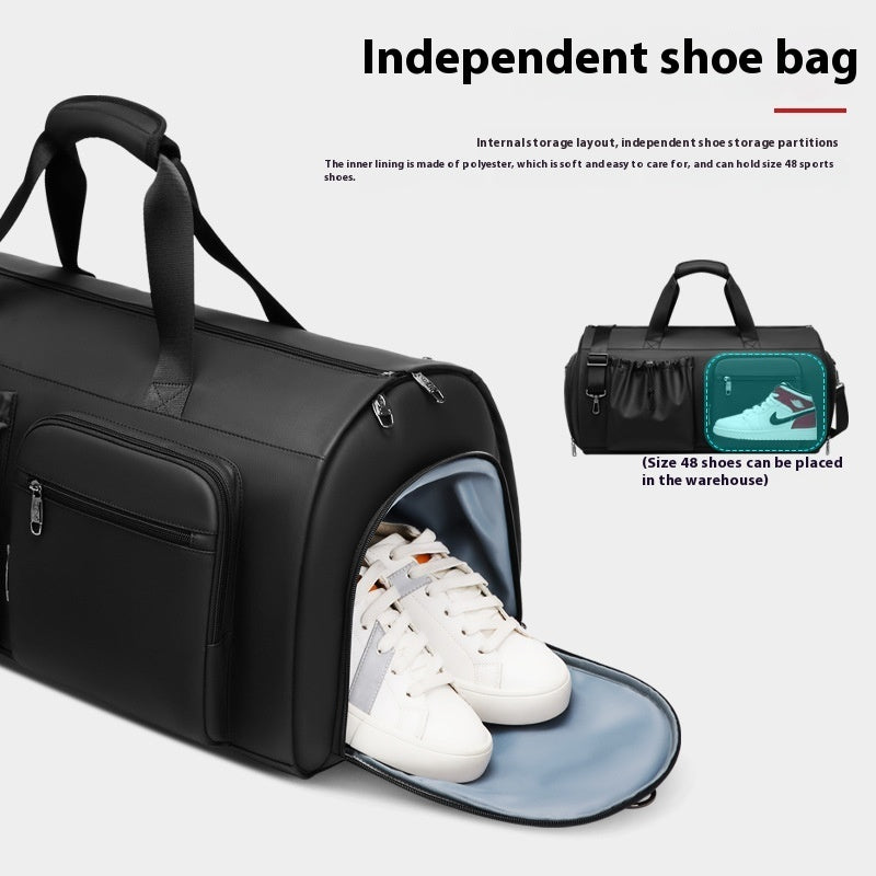 Large Capacity Travel Bag With Shoe Compartment Dry And Wet Separation Travel Organizer