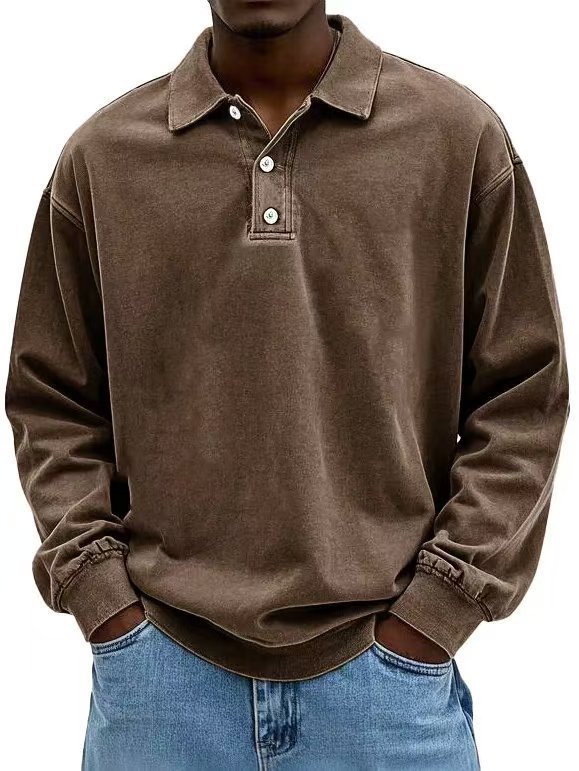 Fall Men's Long Sleeve Polo Shirts