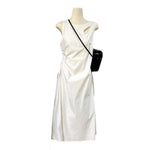 Niche Drawstring Figure-flattering Sleeveless Solid-color Dress