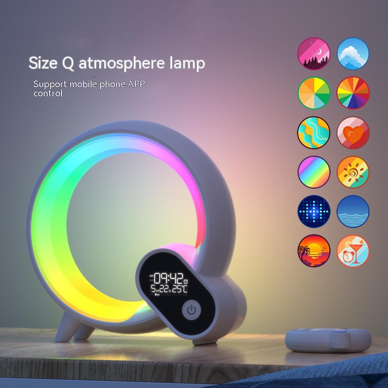 Q Light  Digital Display Alarm Clock Bluetooth Audio
